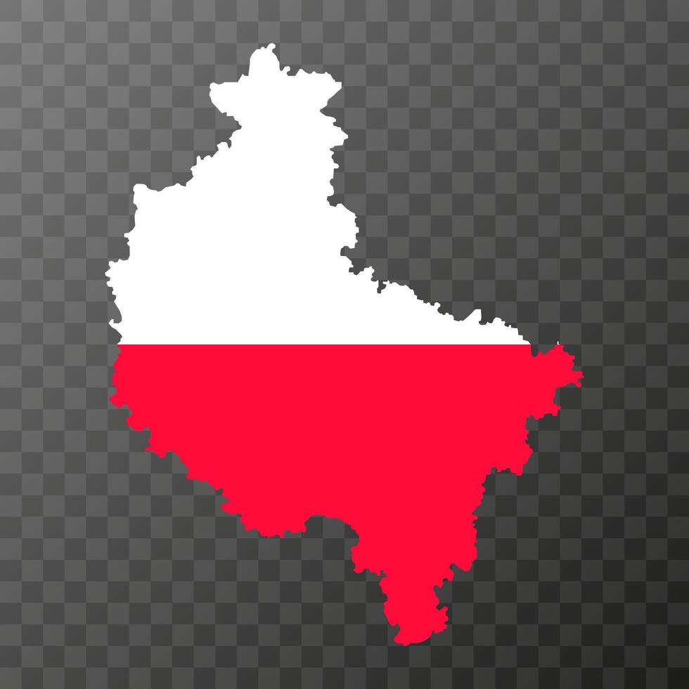 groter Polen woiwodschap kaart, provincie van Polen. vector illustratie.