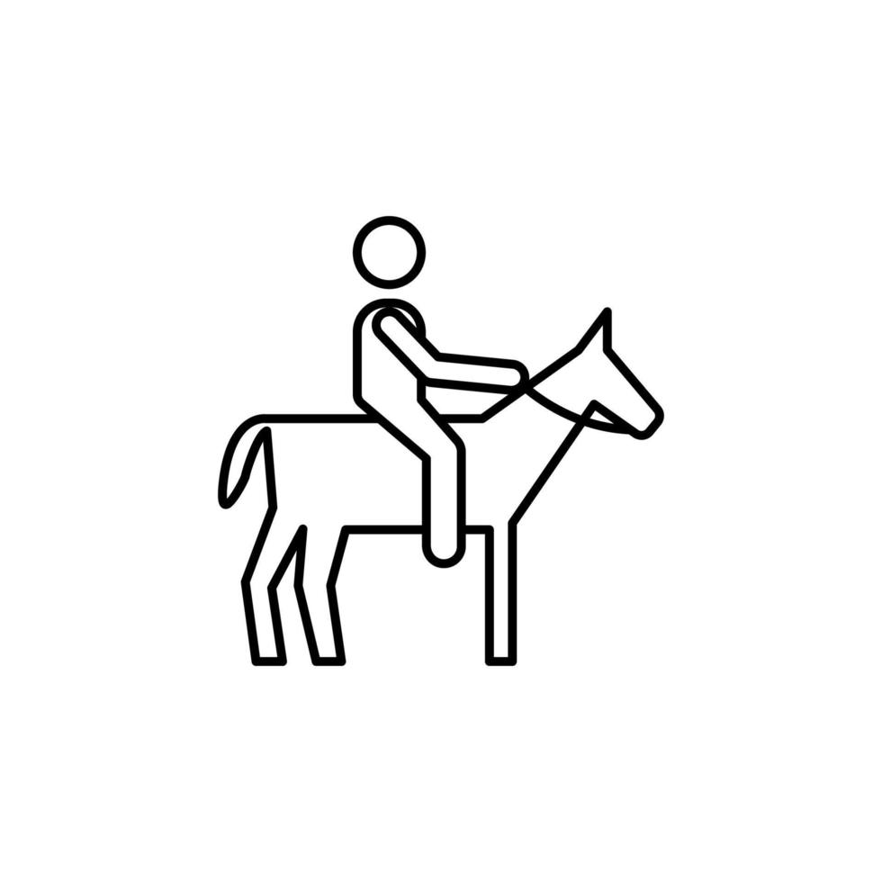 paard rijden teken vector icoon illustratie