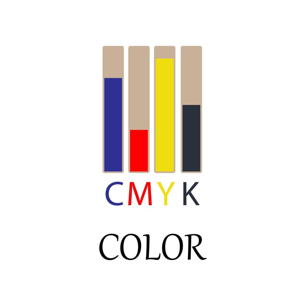 gekleurde cmyk kleur vector icoon illustratie
