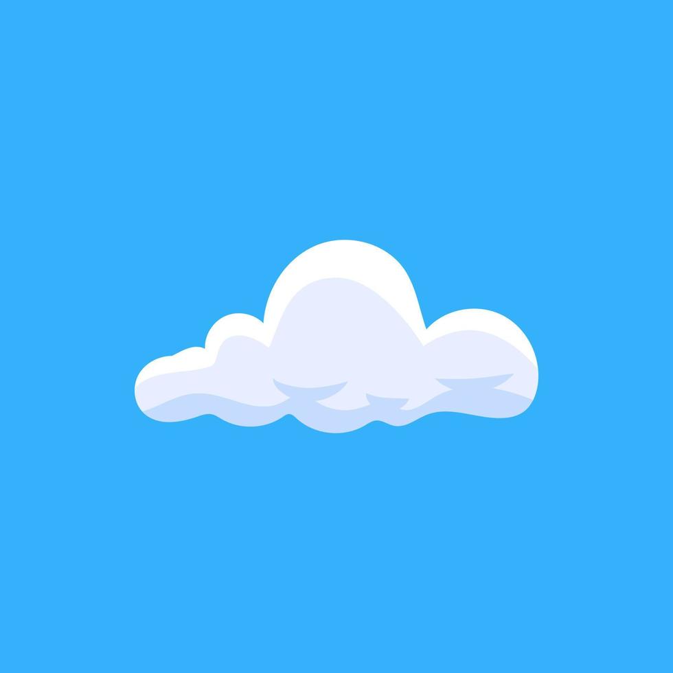 3d wolken vlak vector icoon illustratie