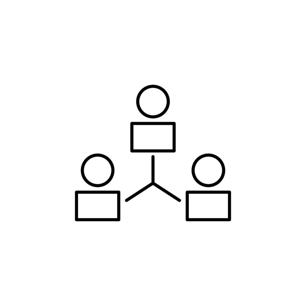 communicatie van bedrijf mensen lijn vector icoon illustratie