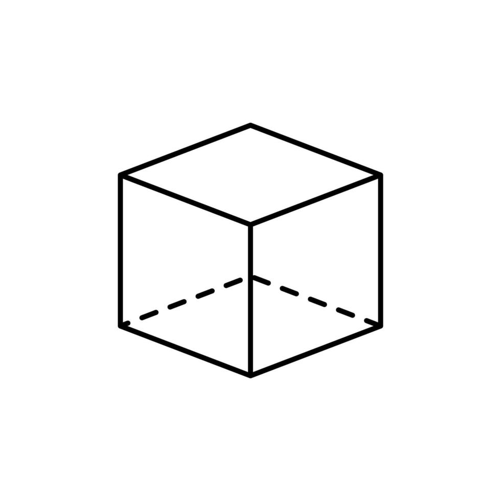 meetkundig vormen, kubus vector icoon illustratie