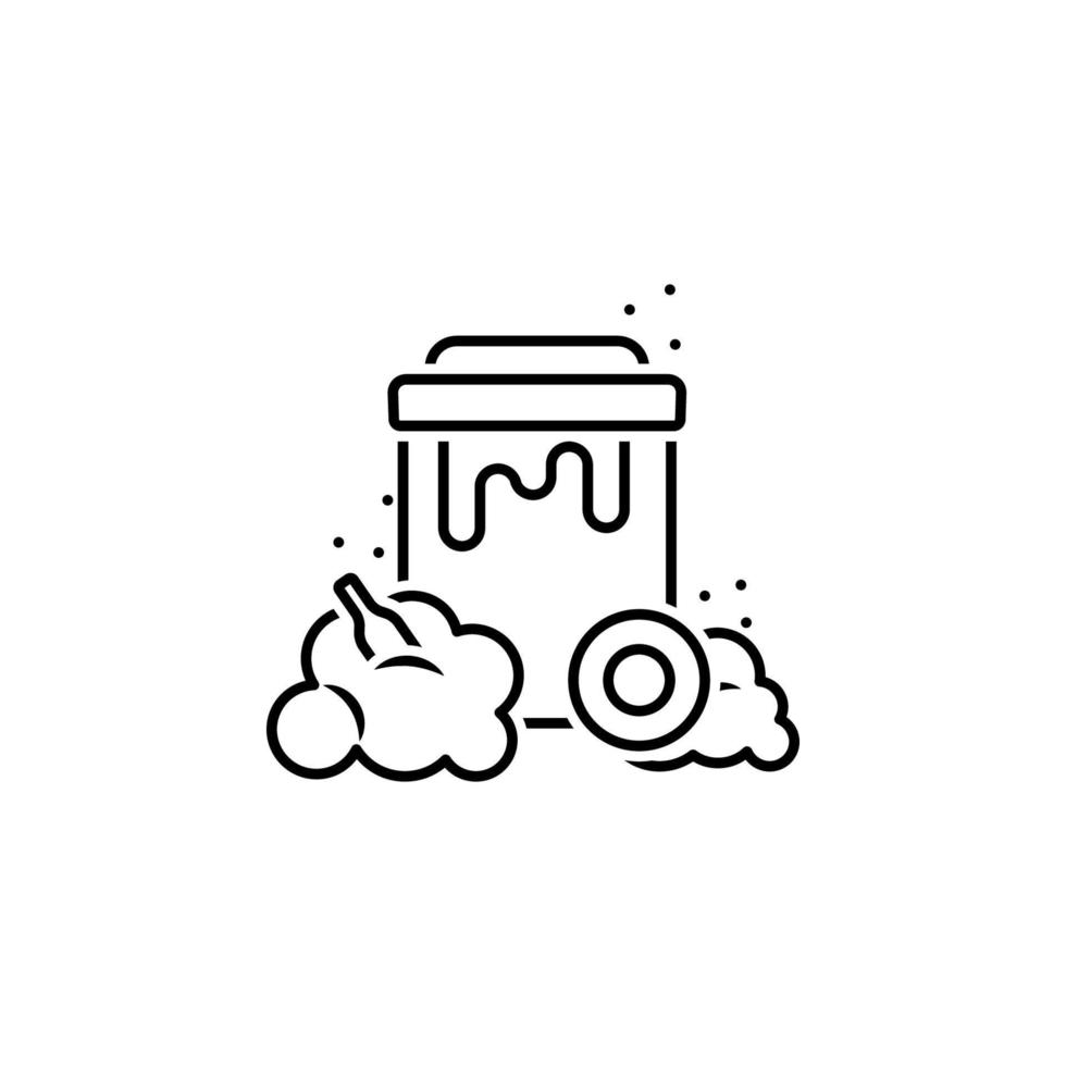bak, afval, vuilnis vector icoon illustratie