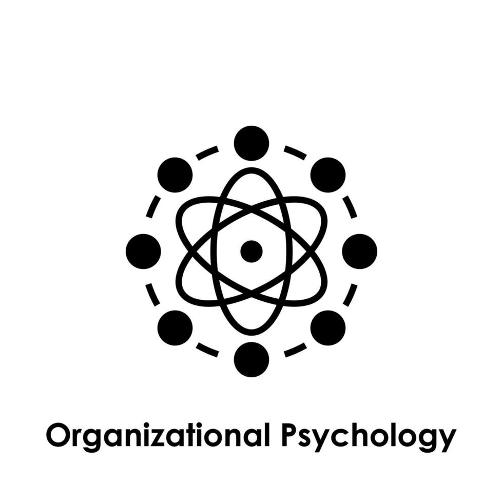 atoom, organisatorisch psychologie vector icoon illustratie
