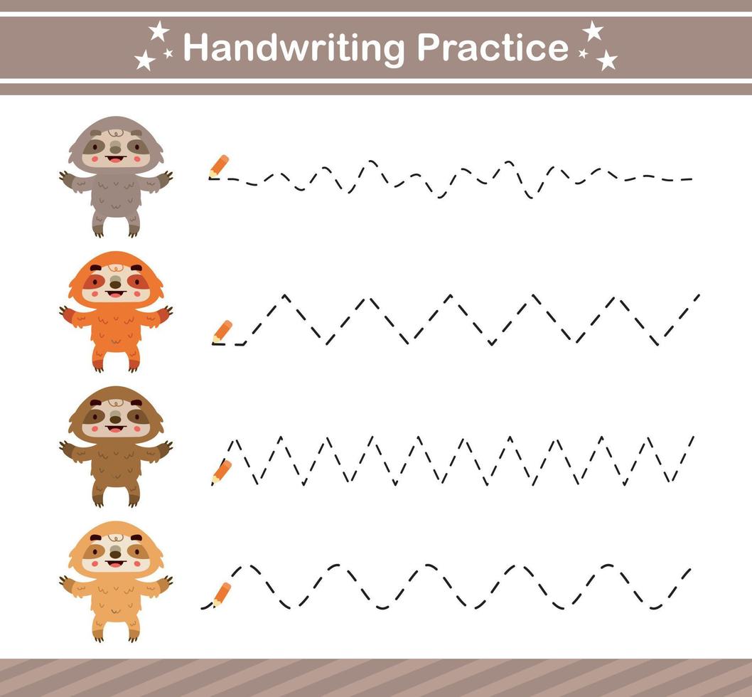 handschrift praktijk game.education spel voor kleuterschool en peuter- .leerzaam spel voor kinderen vector