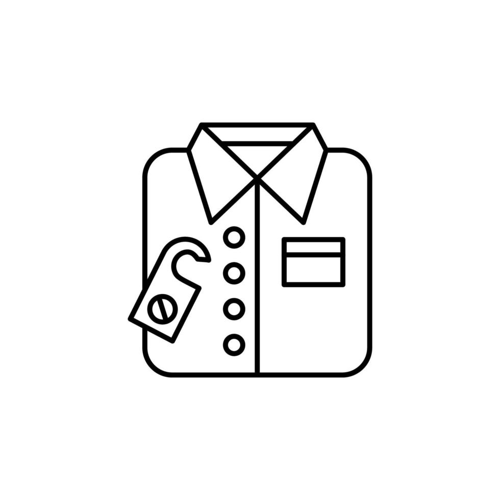 shirt, reis, hotel vector icoon illustratie