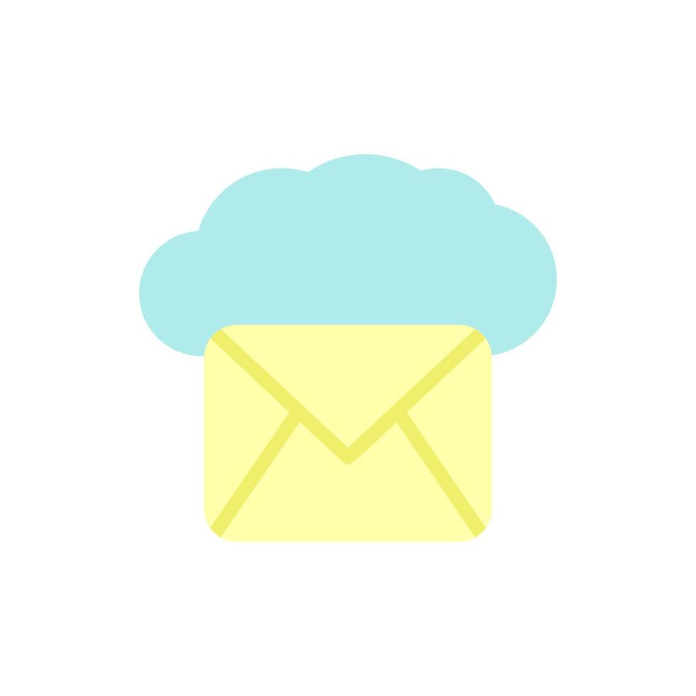 wolk, mail vector icoon illustratie