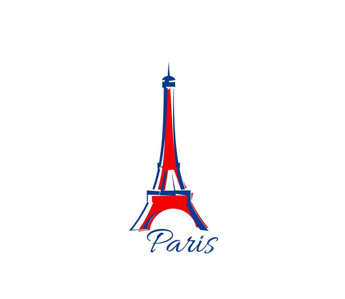 Parijs eiffel toren icoon, Frankrijk reizen mijlpaal vector