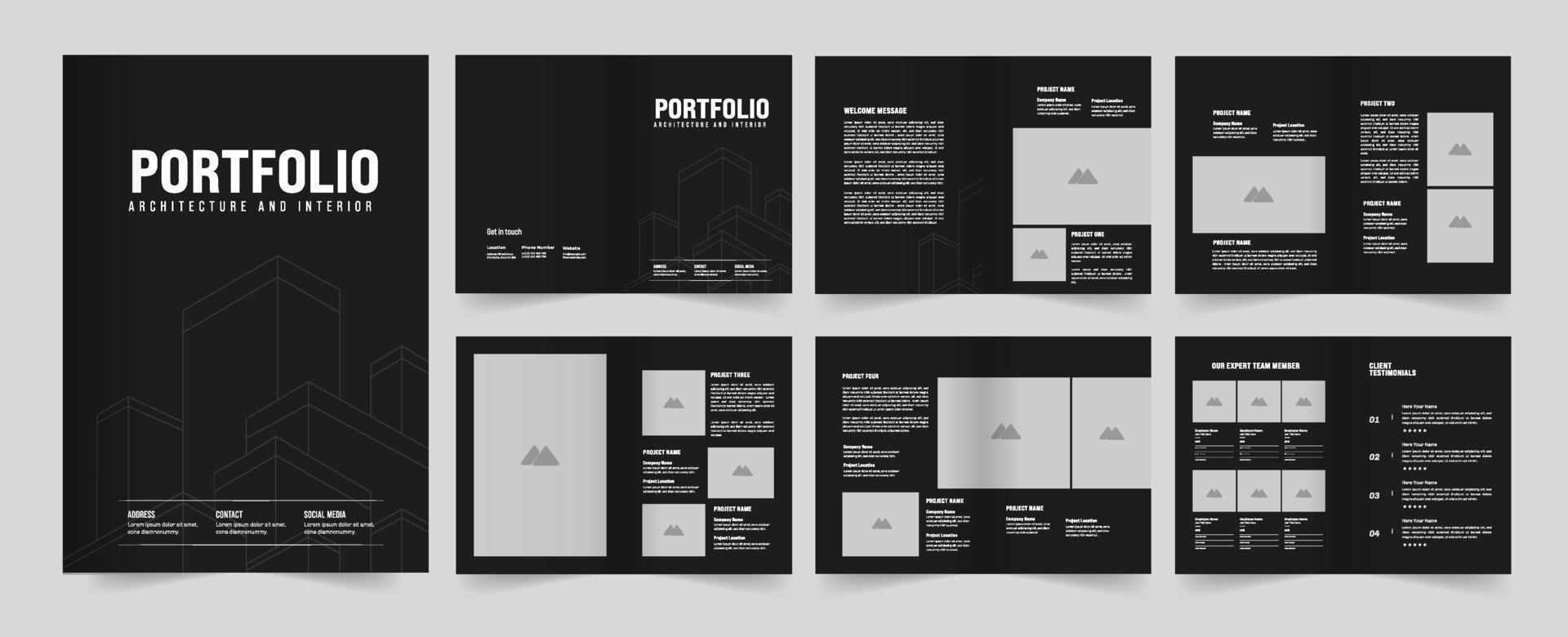 architectuur portefeuille of stedelijk portefeuille vector