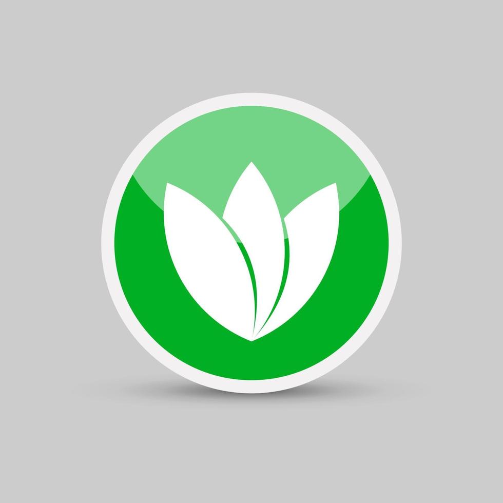 ecologie logo's van groen blad natuur element pictogram op witte achtergrond. vector illustrator