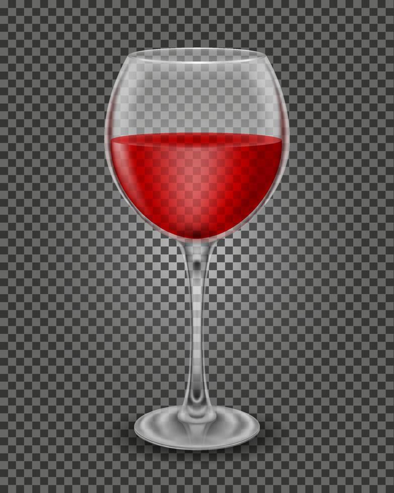 transparant glas voor wijn en laag alcohol drankjes vector illustratie