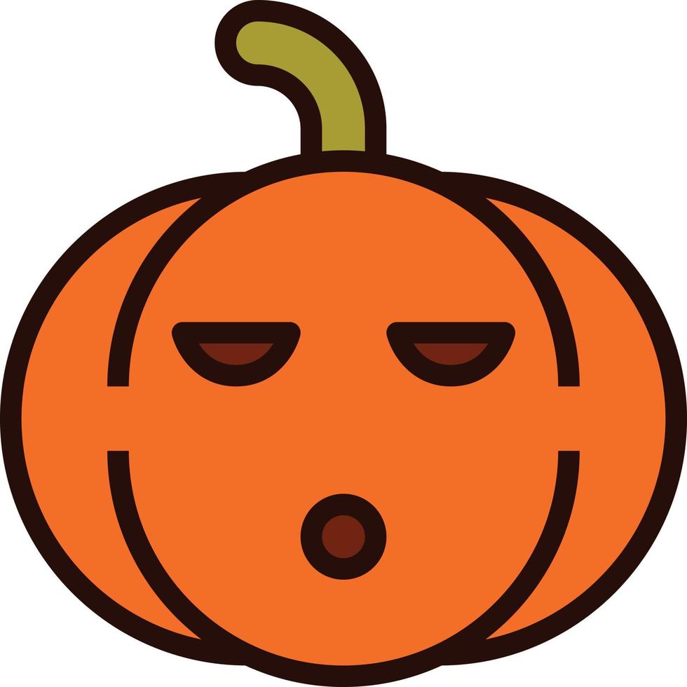 emoji pompoen halloween vector