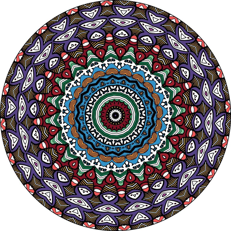 mandala achtergrond met geweldige kleuren. anti-stress therapie patronen vector