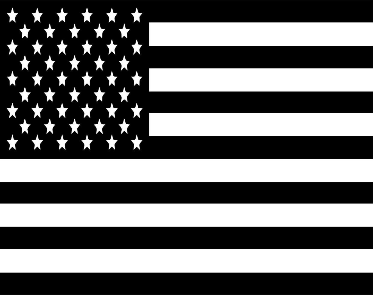 vector silhouet van Verenigde Staten van Amerika vlag Aan wit achtergrond