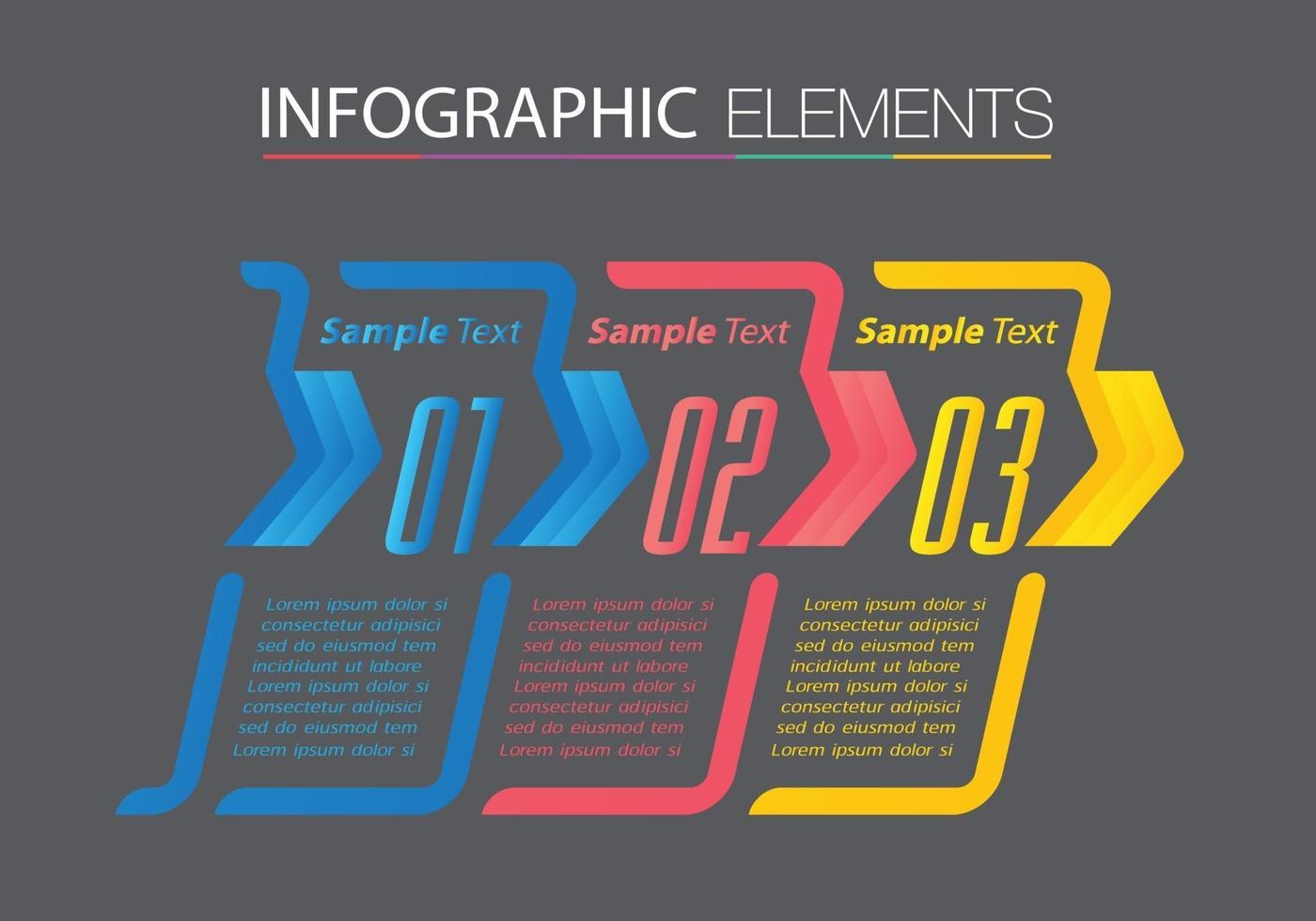 moderne tekstvaksjabloon, banner infographics vector