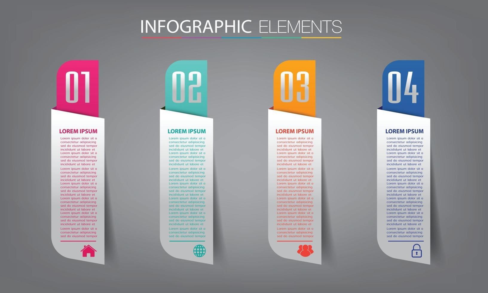 moderne tekstvaksjabloon, banner infographics vector