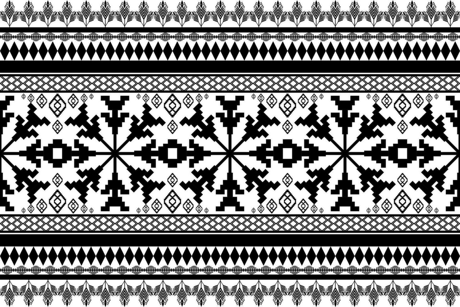 meetkundig etnisch oosters traditioneel kunst patroon.zwart en wit toon.figuur tribal borduurwerk stijl.design voor etnisch achtergrond,behang,kleding,inwikkeling,stof,vector illustratie vector