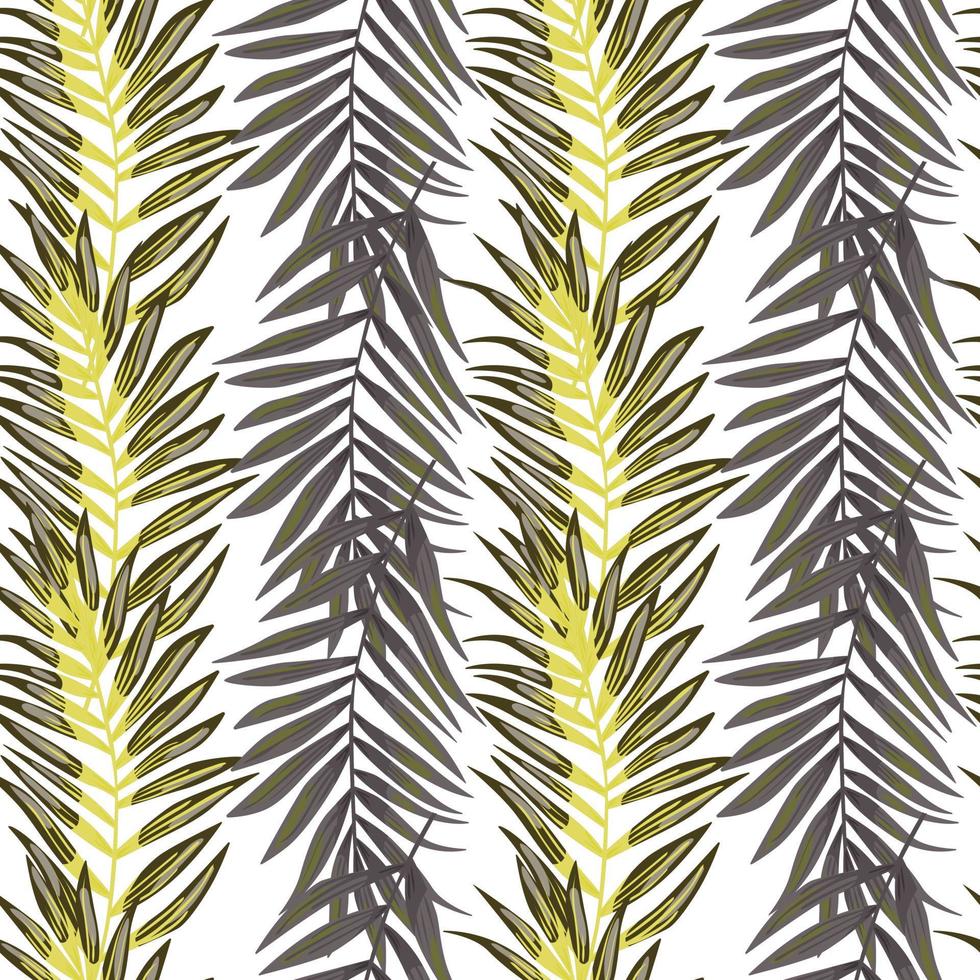 abstract exotisch fabriek naadloos patroon. tropisch palm bladeren patroon. varen blad behang. botanisch textuur. bloemen achtergrond. vector