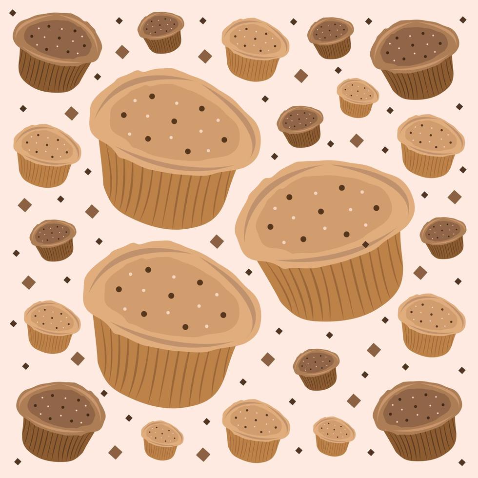 eigengemaakt chocola muffin vector illustratie voor grafisch ontwerp en decoratief element