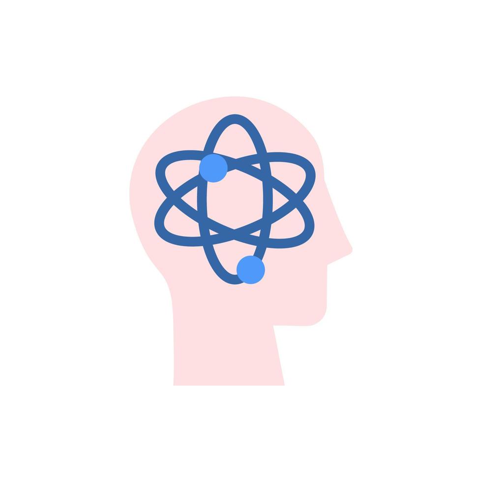 hoofd atoom vector icoon illustratie