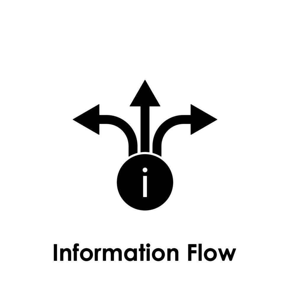 richting, pijl, informatie stromen vector icoon illustratie