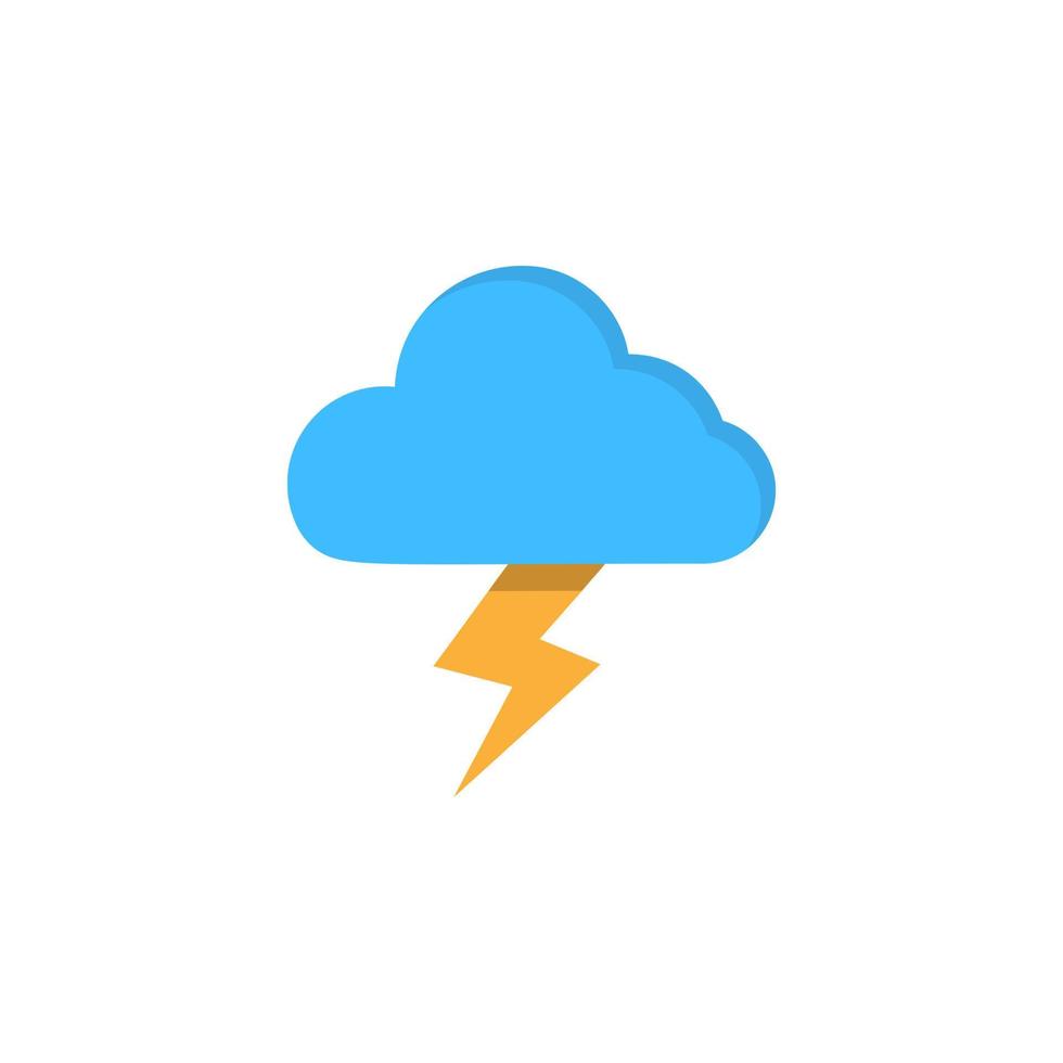 wolk bliksem vector icoon illustratie