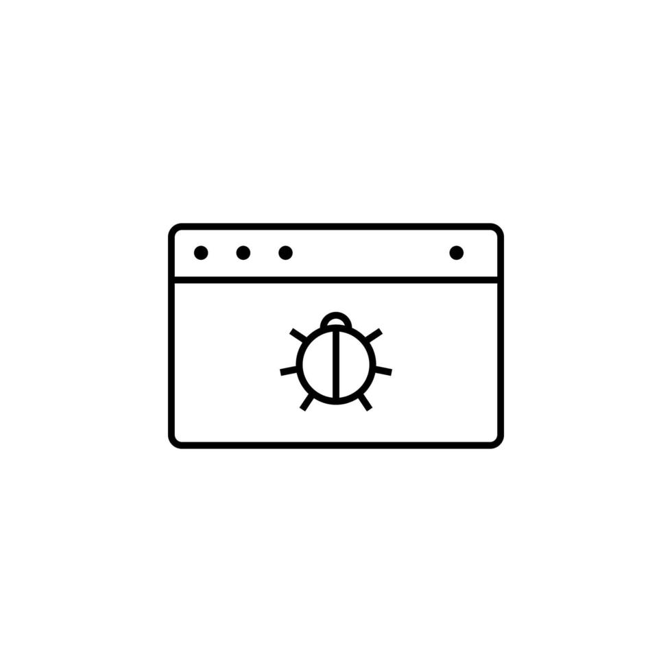 kever in de browser vector icoon illustratie
