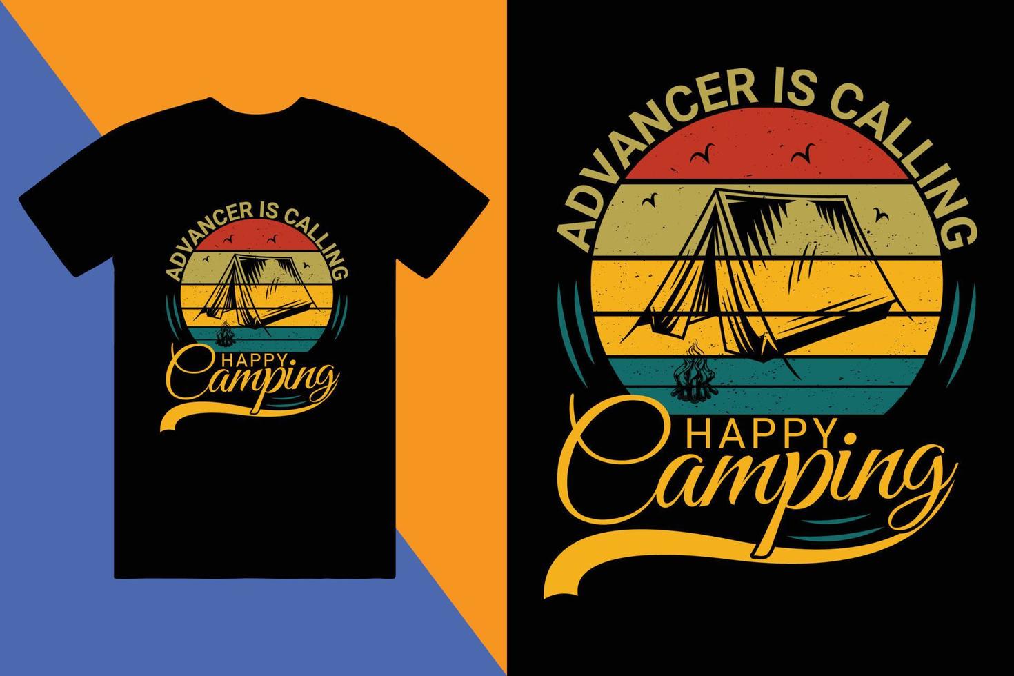 creatief avontuur, berg, buitenshuis, camping, Op maat logo t-shirt ontwerp vector