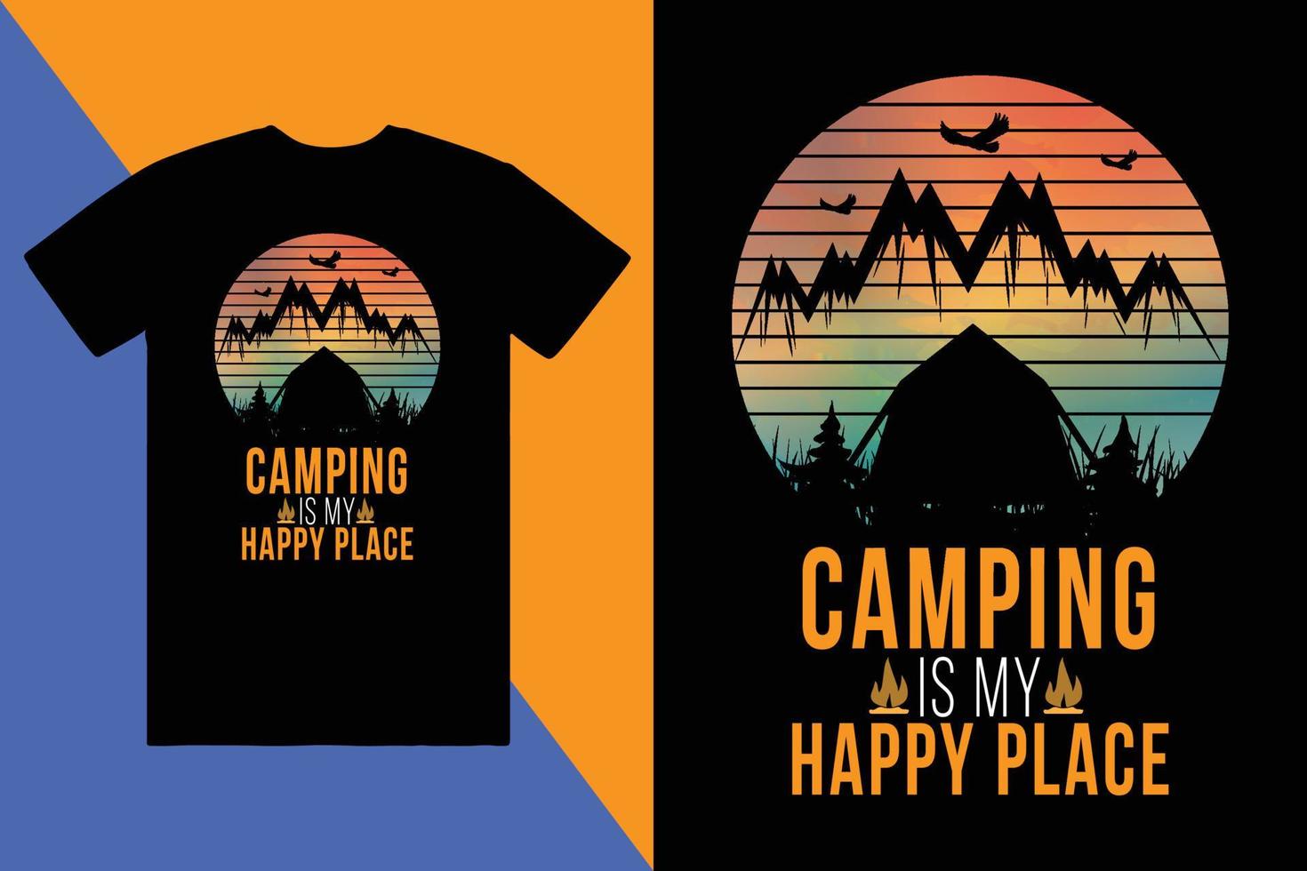 creatief avontuur, berg, buitenshuis, camping, Op maat logo t-shirt ontwerp vector