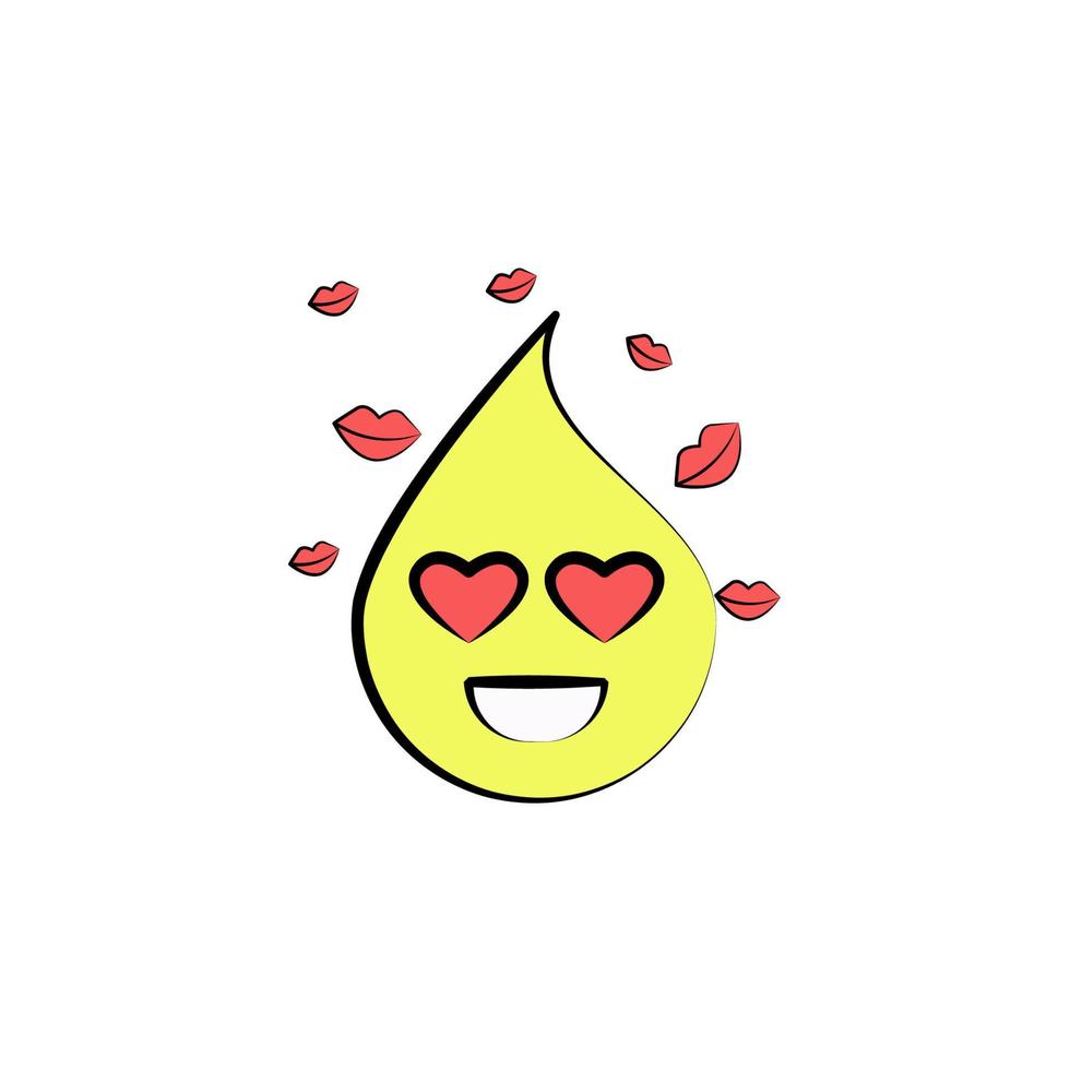 emoji in liefde vector icoon illustratie