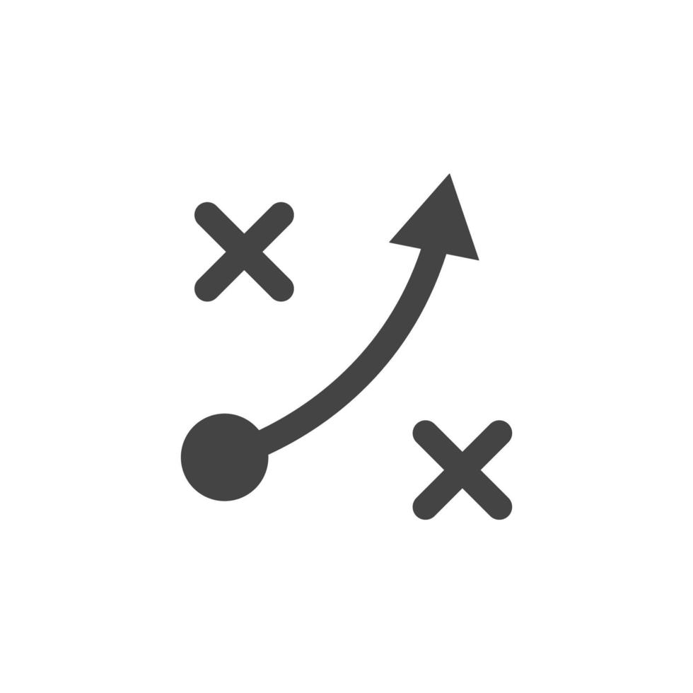 kruis, pijl, plan vector icoon illustratie