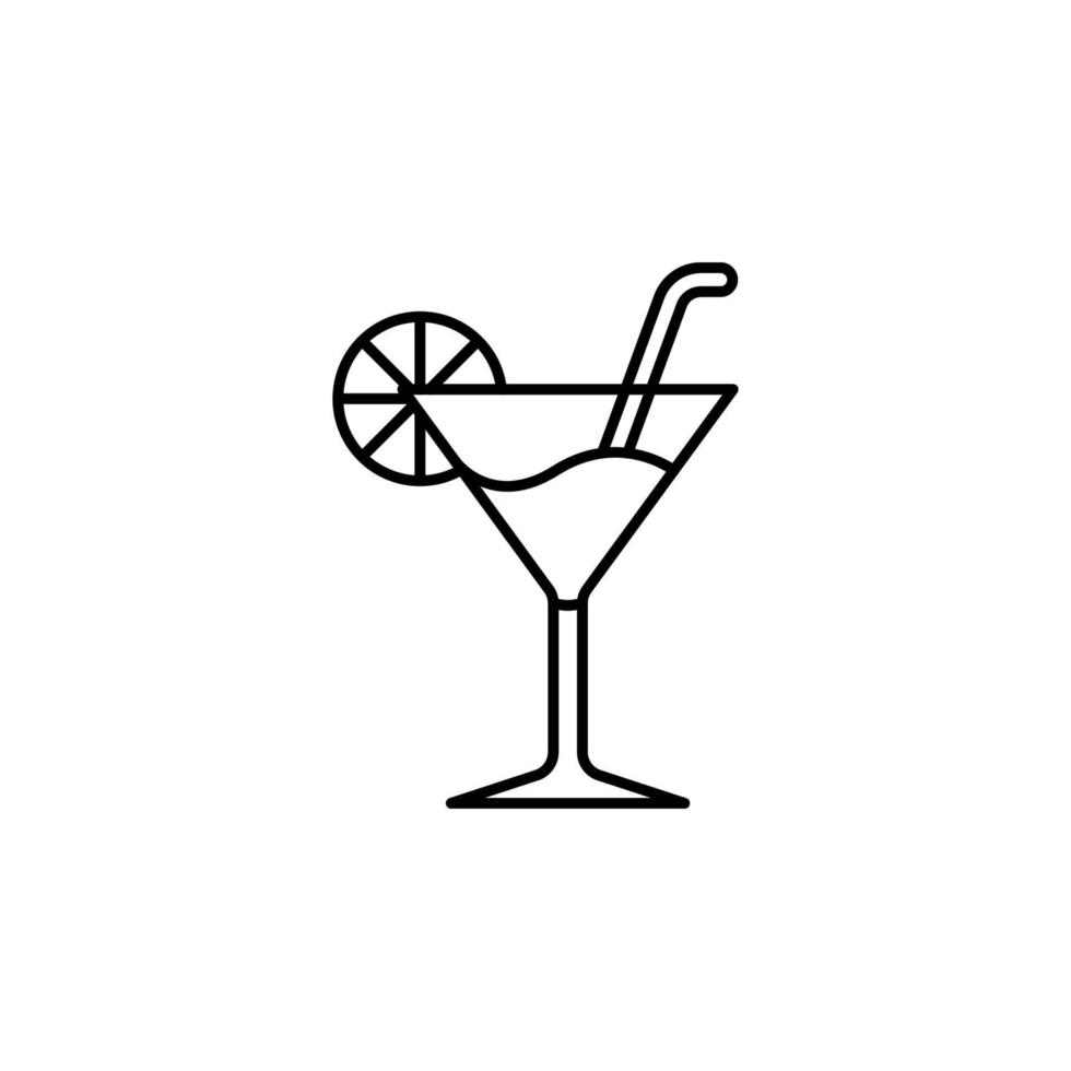 cocktail, reis, beker vector icoon illustratie