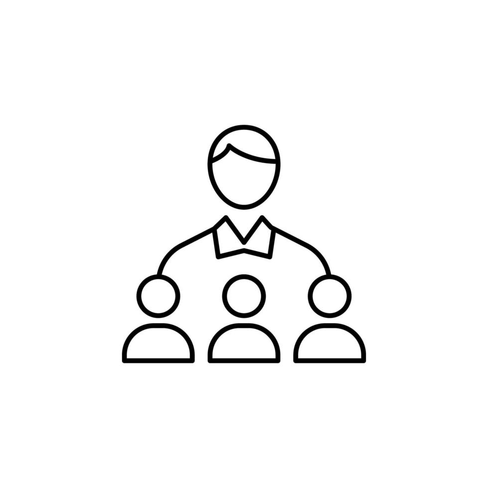 groep, leider, leiderschap vector icoon illustratie