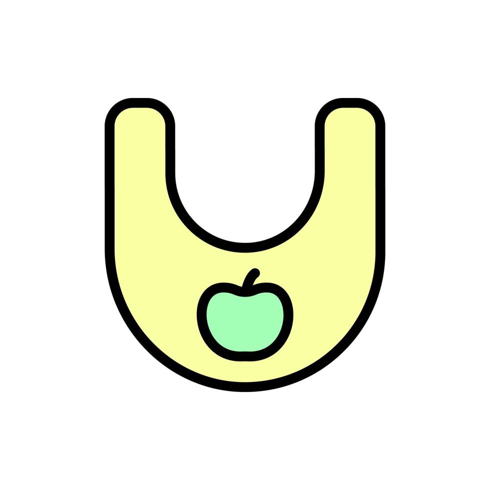 slabbetje, appel vector icoon illustratie