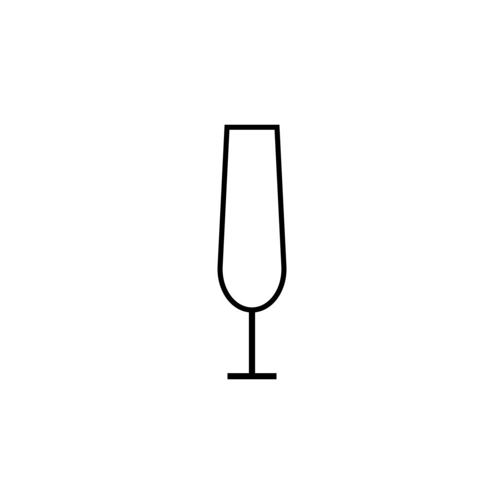 Champagne Champagne gemakkelijk lijn vector icoon illustratie