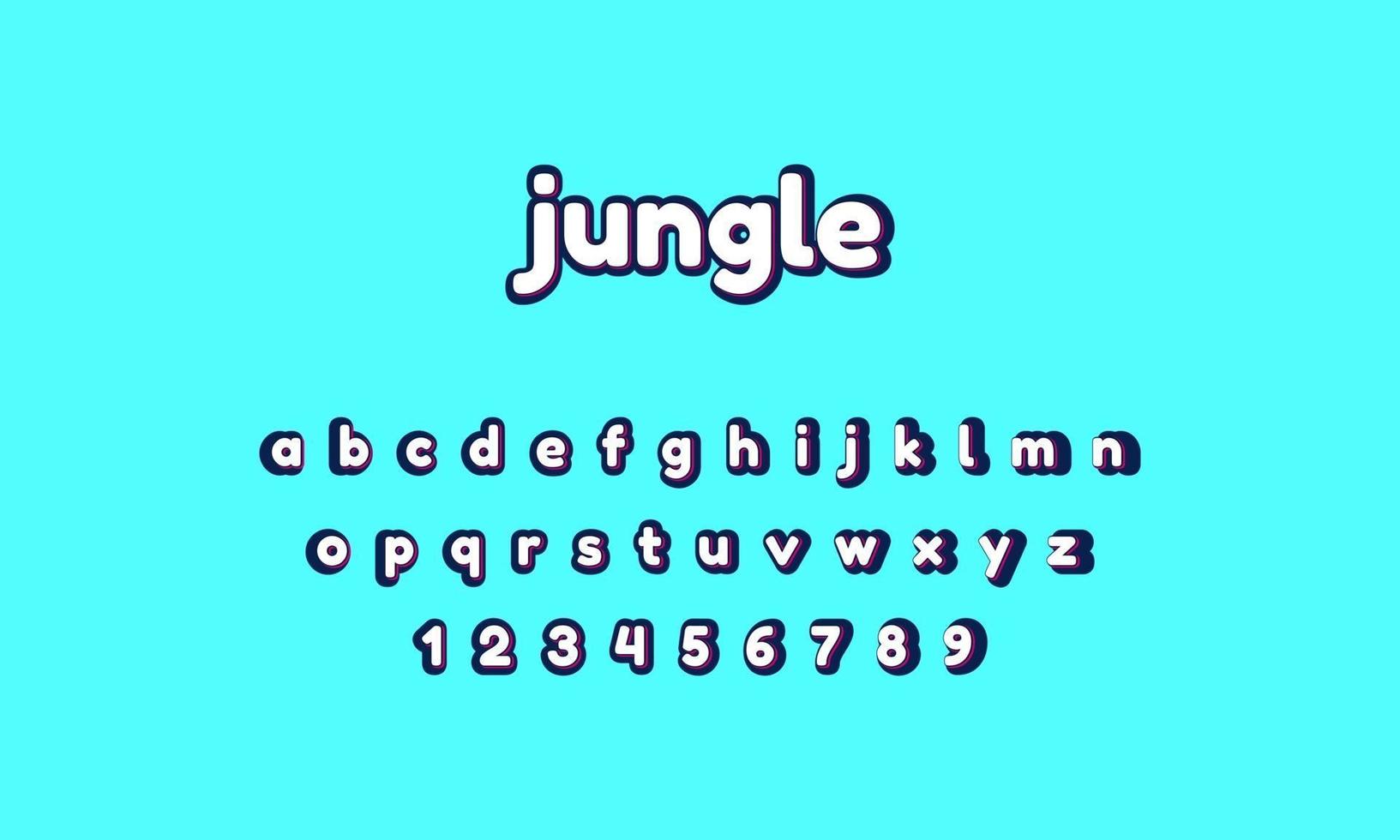 jungle-stijl bewerkbaar teksteffect vector