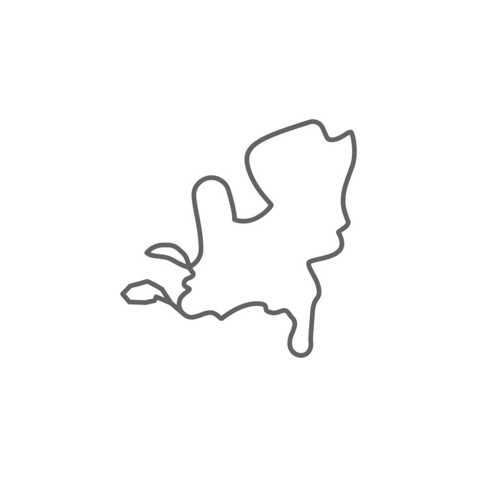 Nederland kaart vector icoon illustratie