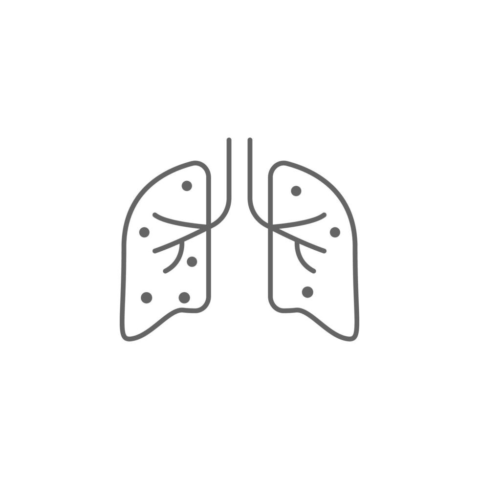 Gezondheid, bronchitis, kanker, ziekte, long vector icoon illustratie