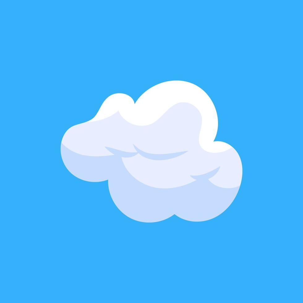 3d wolken vlak vector icoon illustratie