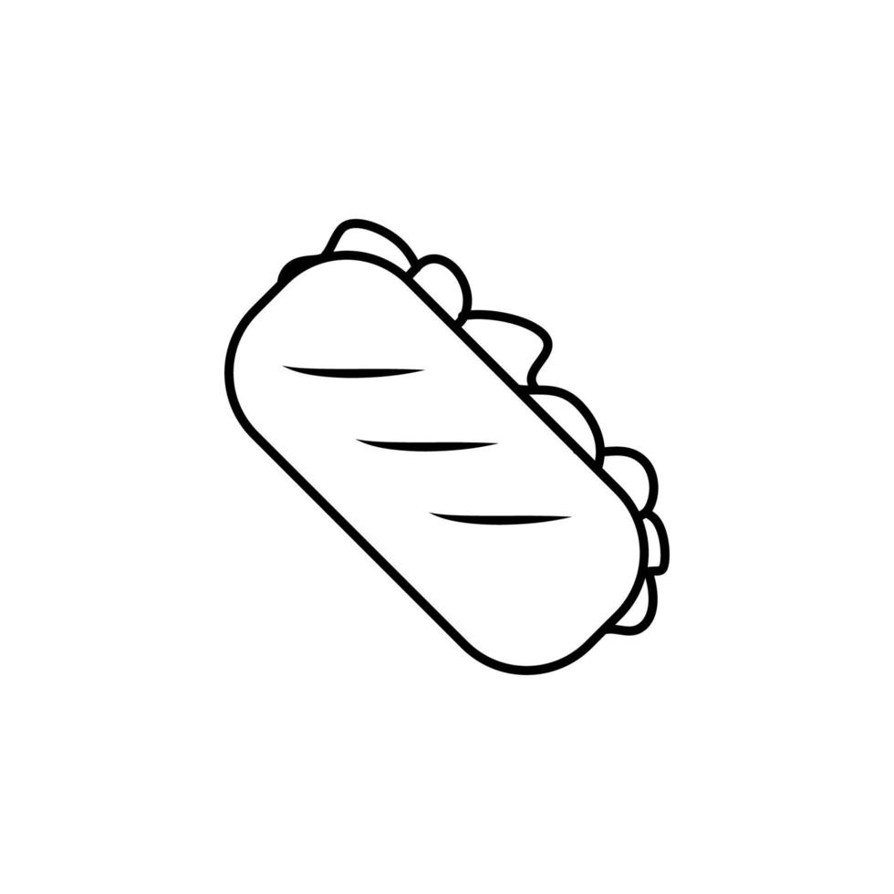 belegd broodje vector icoon illustratie