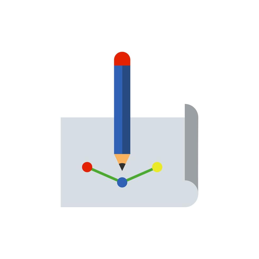 tekening attributen gekleurde vector icoon illustratie