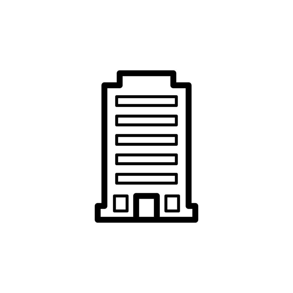 woon- gebouw vector icoon illustratie