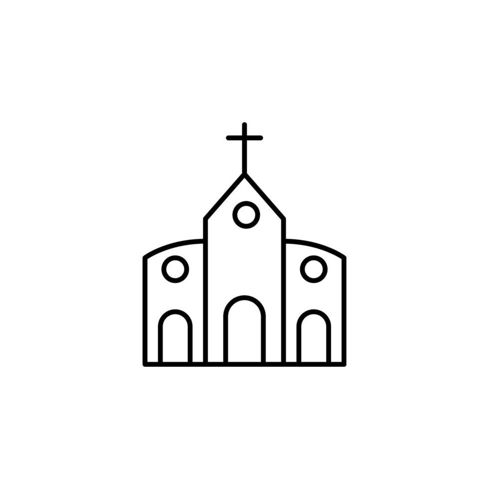 kerk, heilige patrick, Ierland vector icoon illustratie