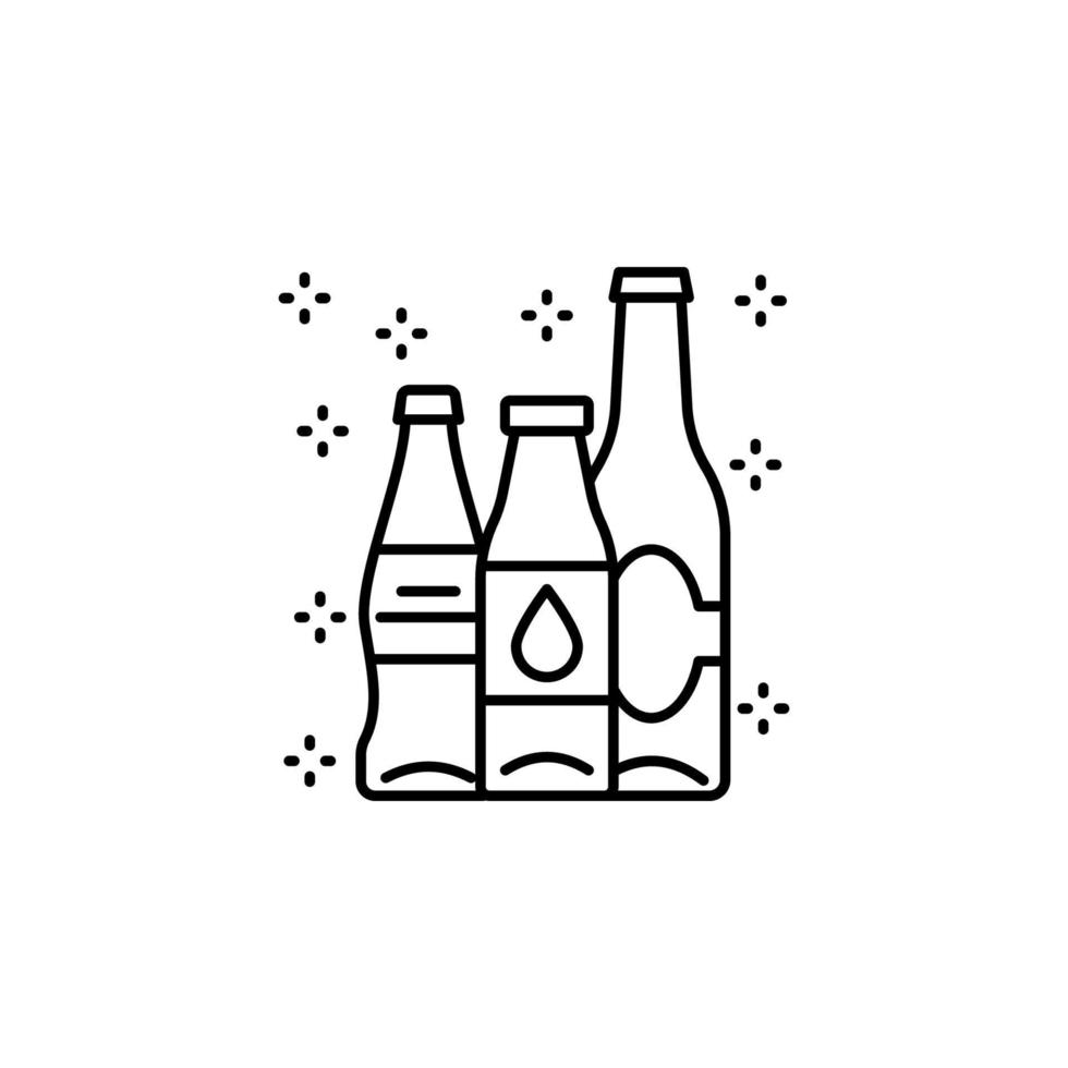 cokes fles drinken limonade water vector icoon illustratie