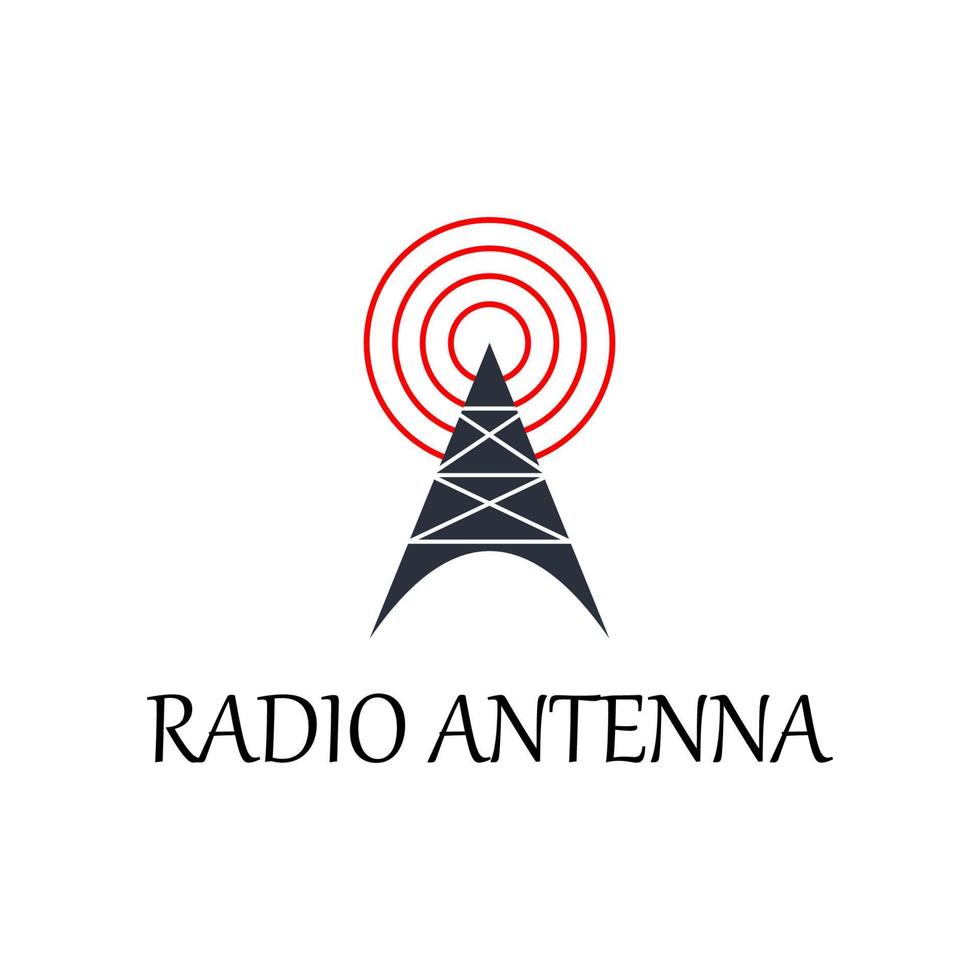 gekleurde radio antenne vector icoon illustratie