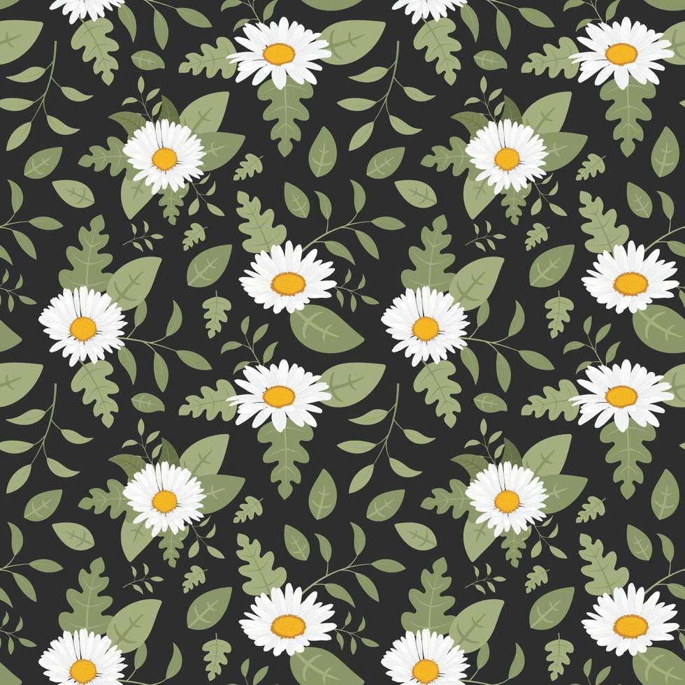 collectie daisy bloemen naadloos patroon om af te drukken vector