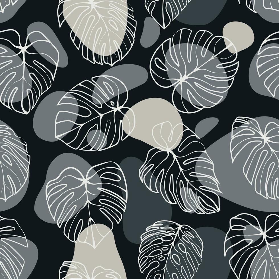 monstera deliciosa blad naadloos patroon. perfect voor textiel, stof, achtergrond, print vector