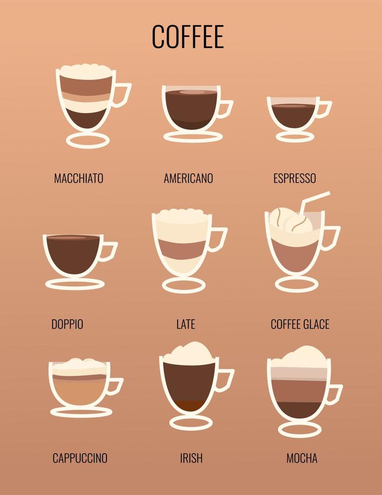 koffie kop pictogrammen. heerlijk koffie papier kop icoon. drinken vector illustratie ontwerp