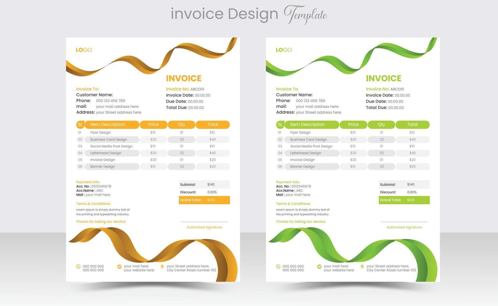 minimaal zakelijke bedrijf factuur ontwerp sjabloon vector illustratie Bill het formulier prijs factuur. creatief factuur sjabloon vector. bedrijf schrijfbehoeften ontwerp betaling overeenkomst ontwerp sjabloon