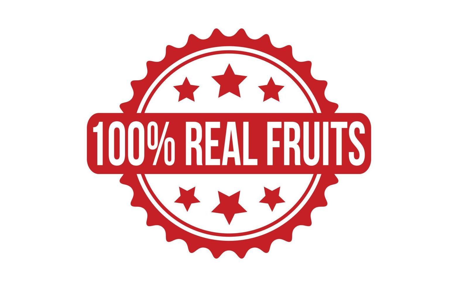 100 procent echt fruit rubber postzegel zegel vector